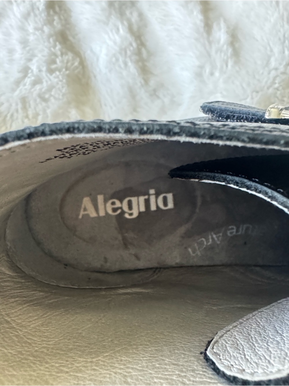 Alegria Mikki Loretta Crow black silver buckle make Boots leather size 38/8 NWOT - Picture 8 of 9